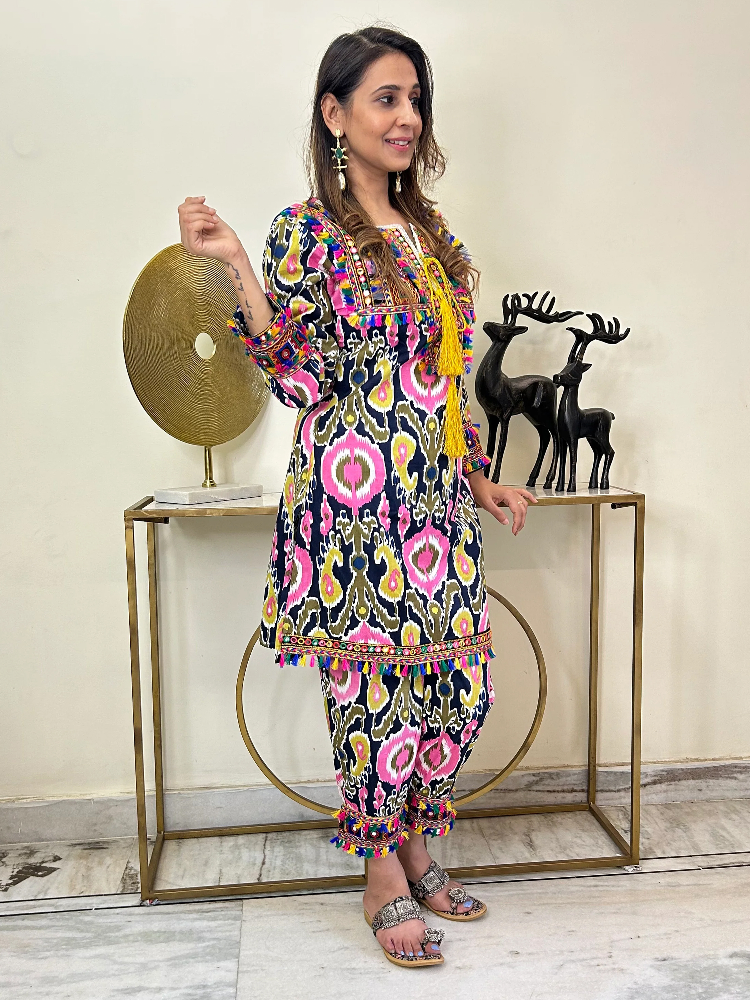 Bohemian kurta with salwar