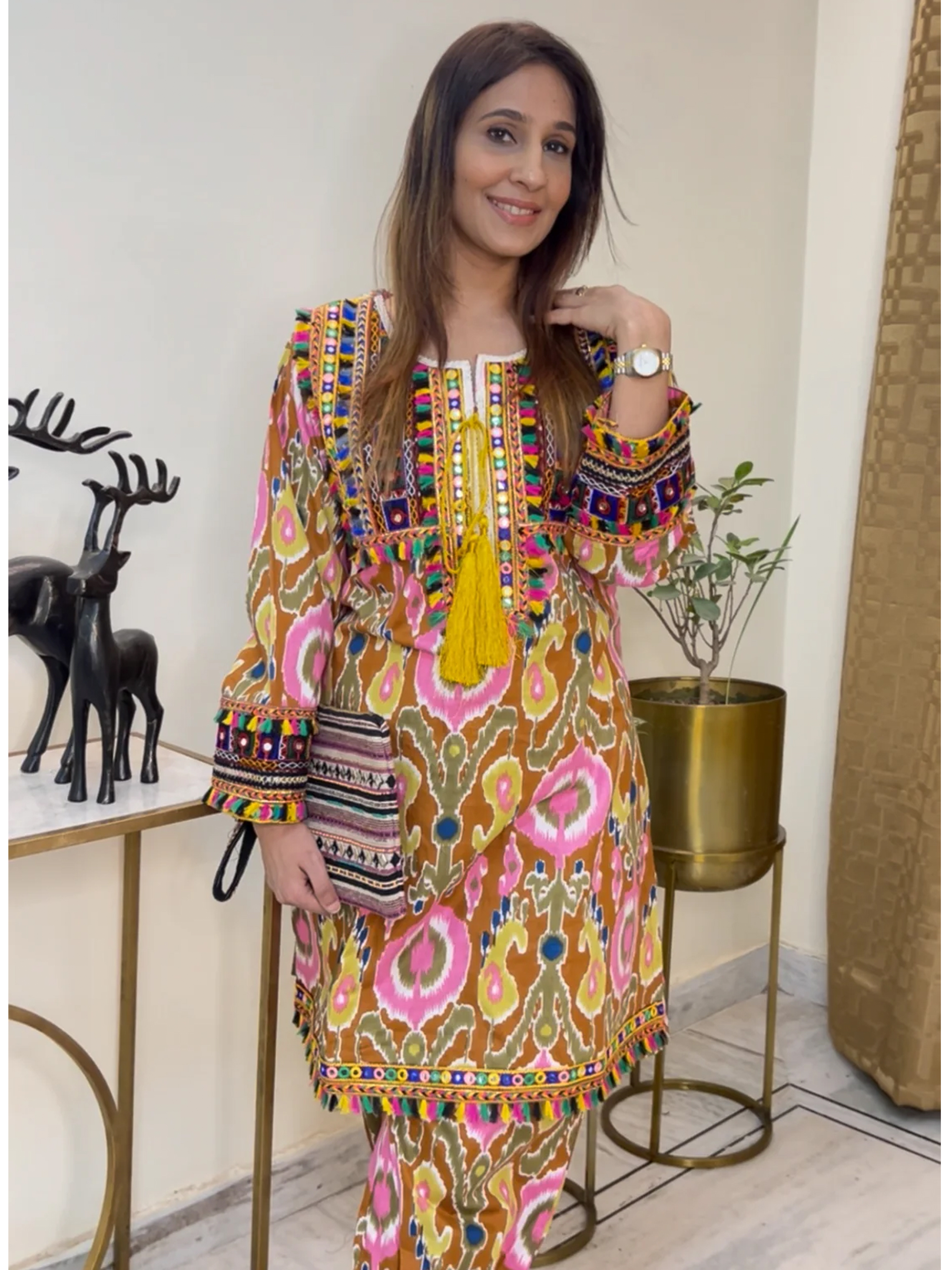 Bohemian kurta with salwar