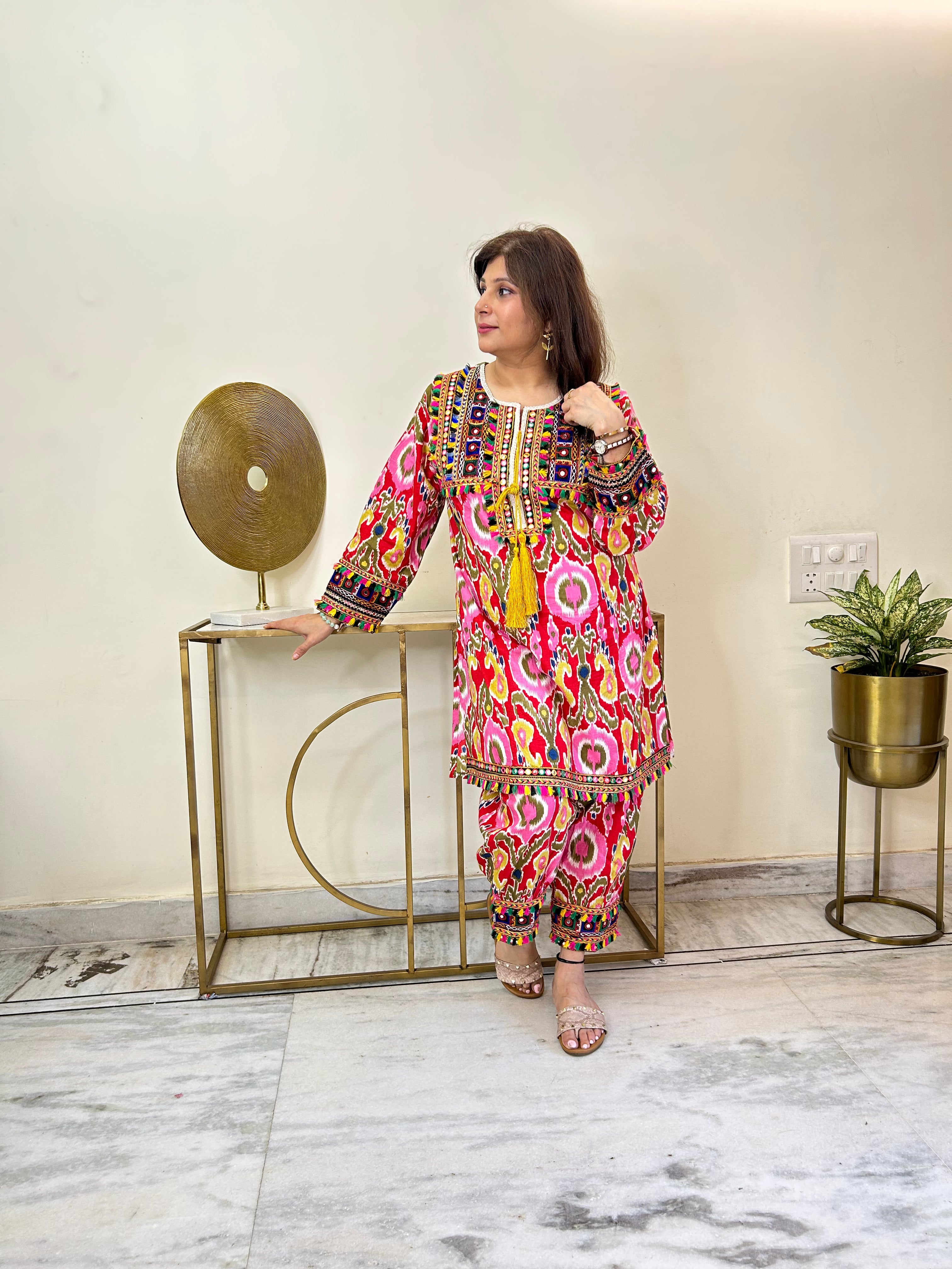 Bohemian kurta with salwar