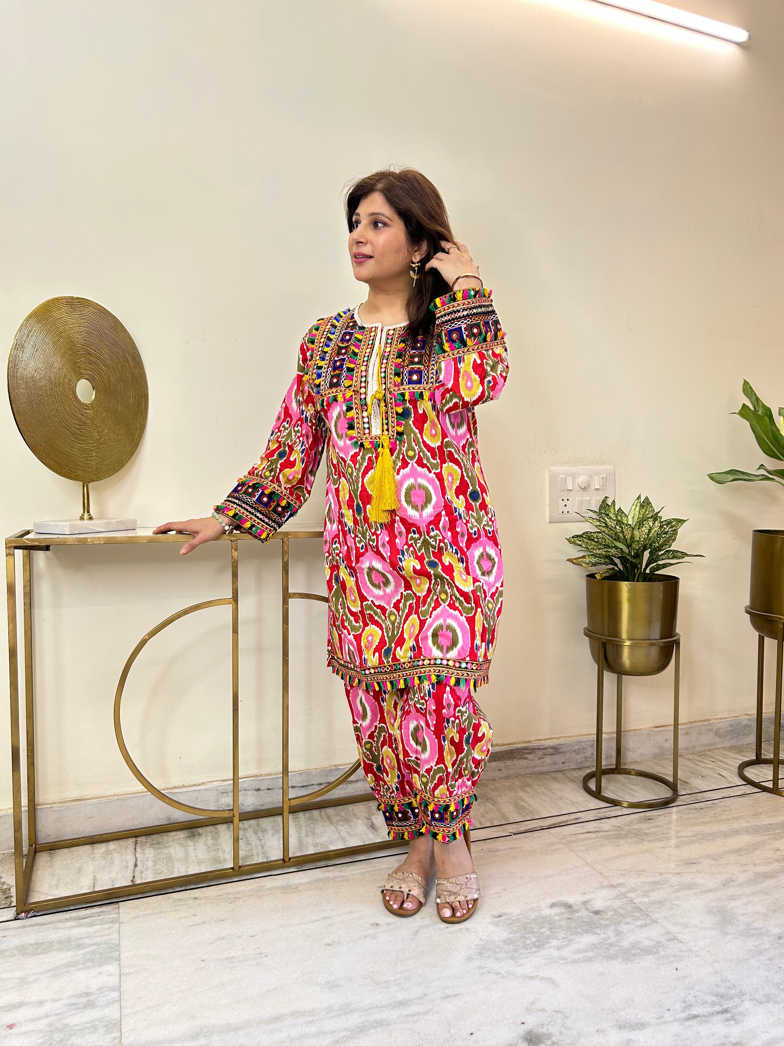 Bohemian kurta with salwar