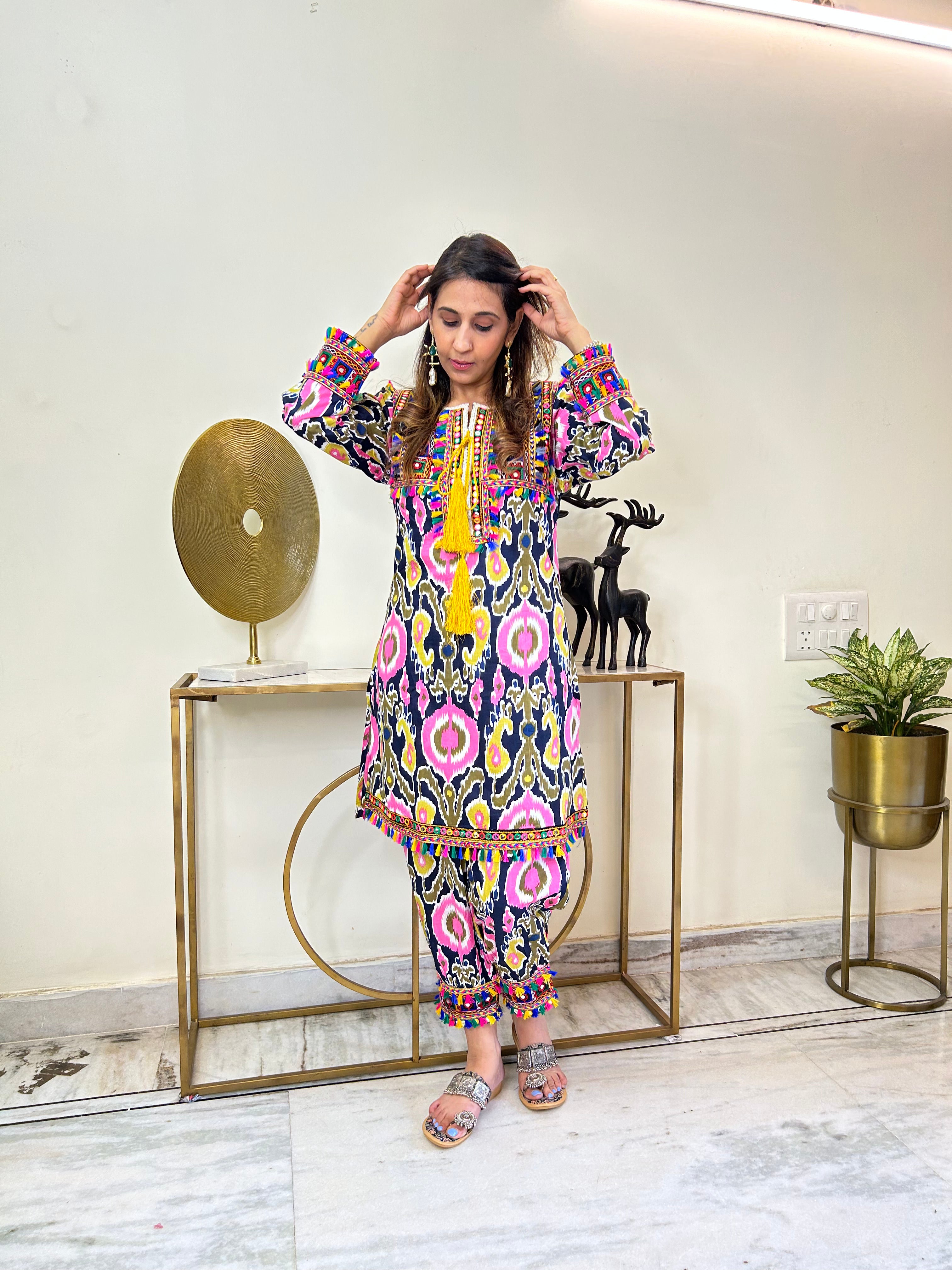 Bohemian kurta with salwar