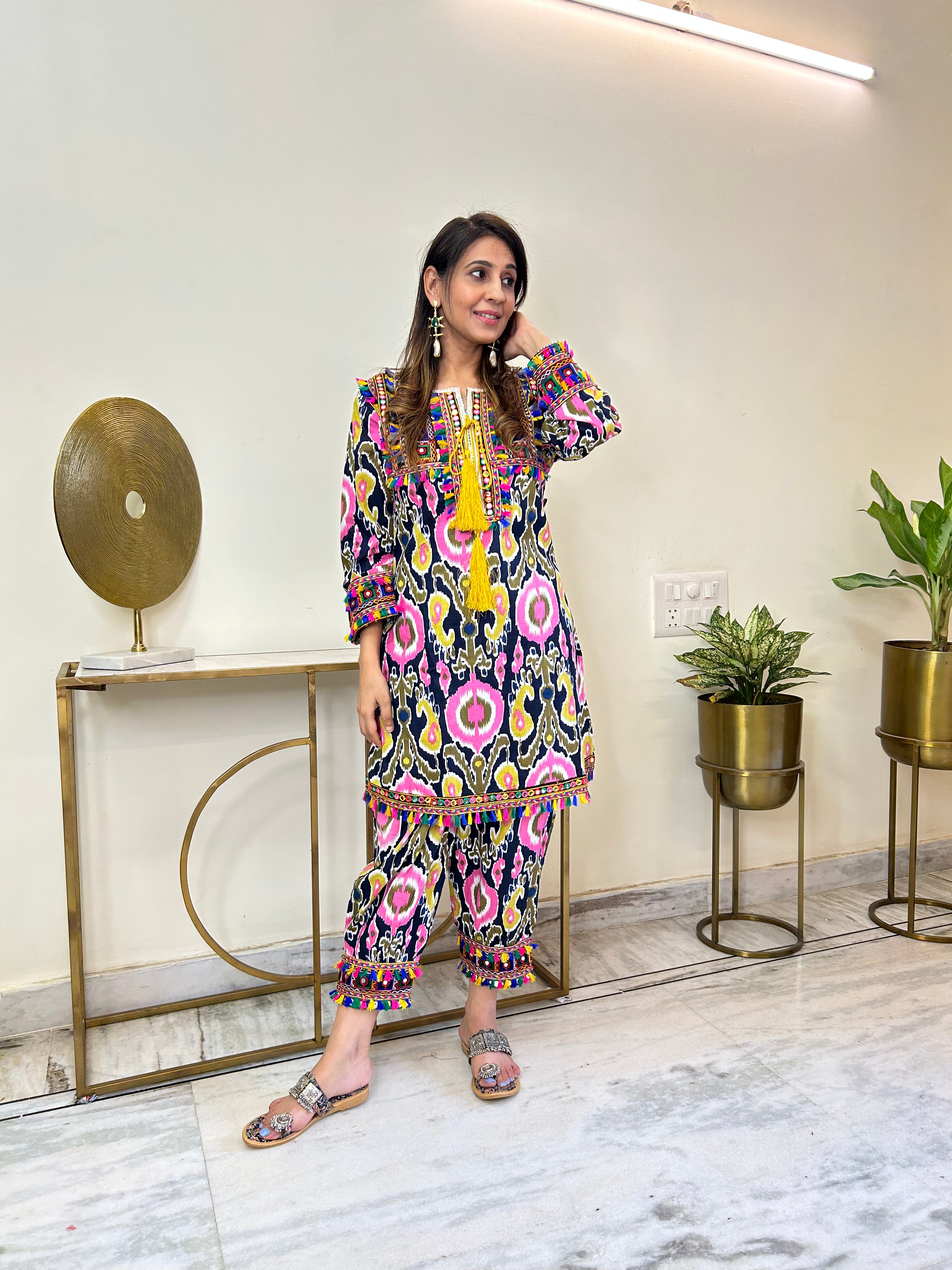 Bohemian kurta with salwar